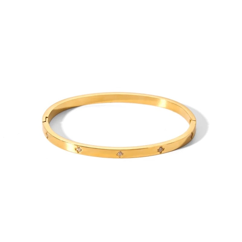 Flower Bangle Gold