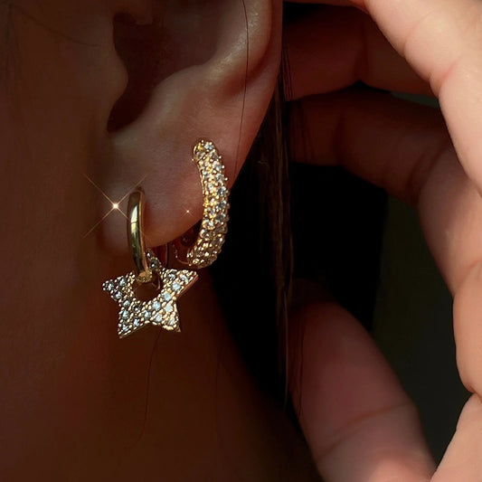 Sternchen Ohrringe Gold